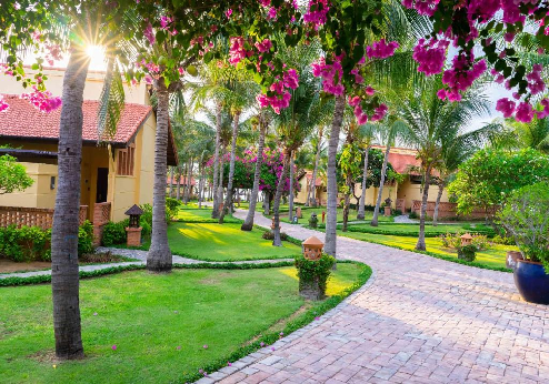 Pandanus Resort, tuin