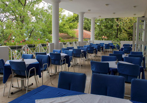 Hotel Delfin, terras 