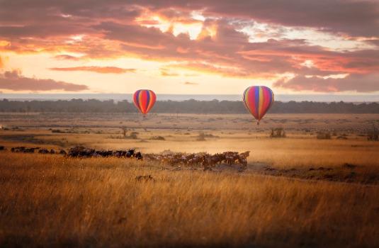 Zonsopgang boven de Masai Mara
