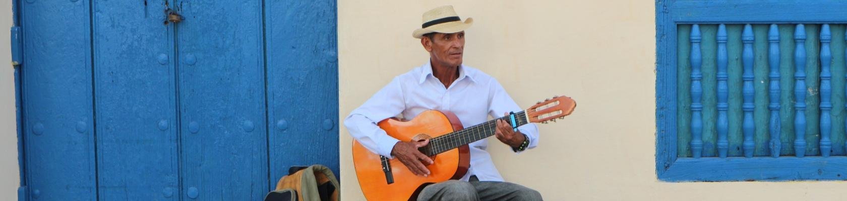 Straatmuzikant in Trinidad