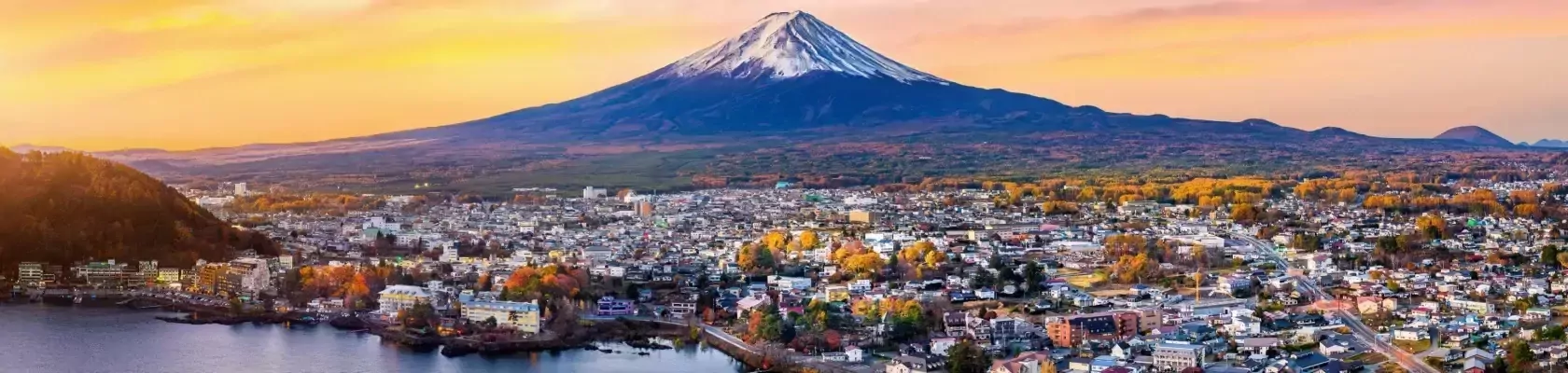 Uitzicht op Mount Fuji vanaf het Kawaguchi-meer