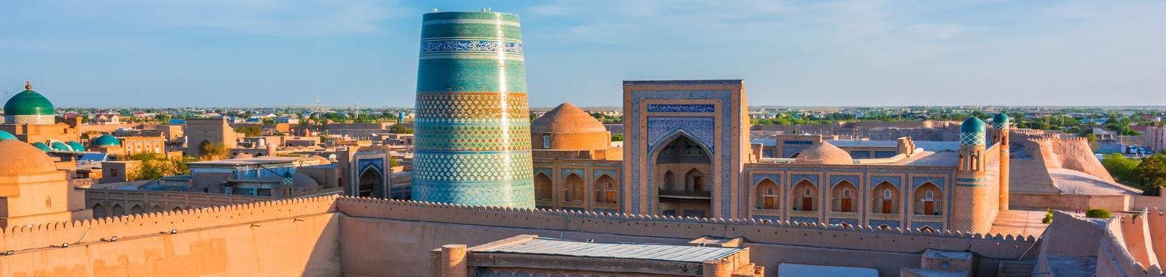 Blauwe mozaïeken in Khiva  