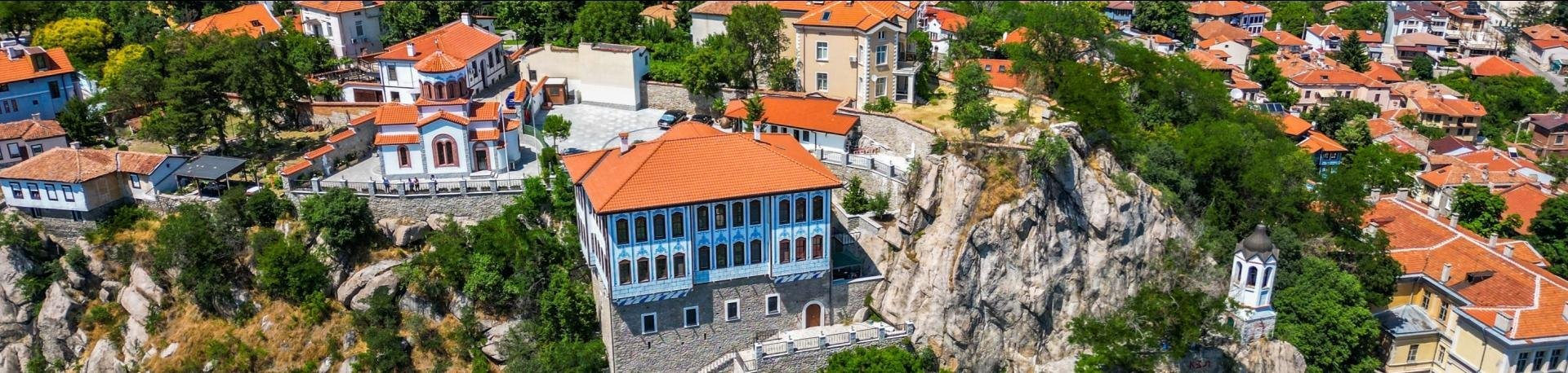 Bulgarije, uitzicht op de oude stad van Plovdiv