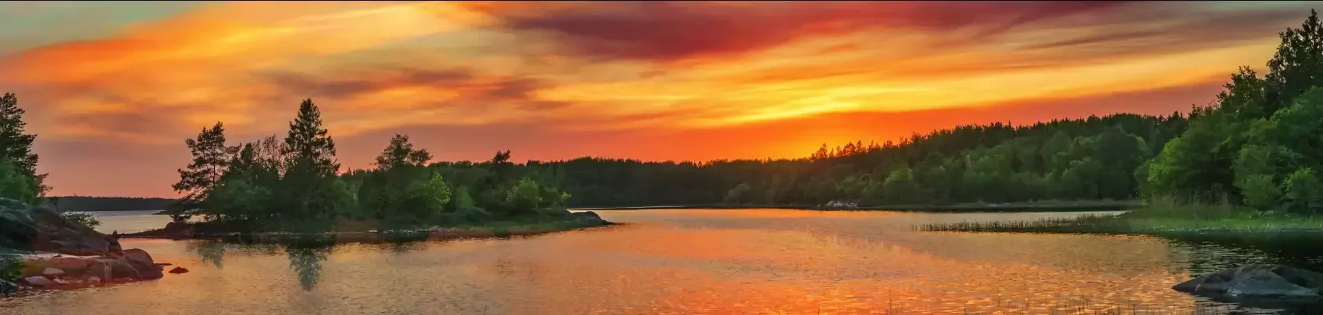 Zweden zonsondergang