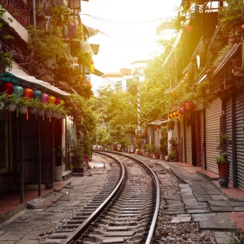 Hanoi, treinstraat