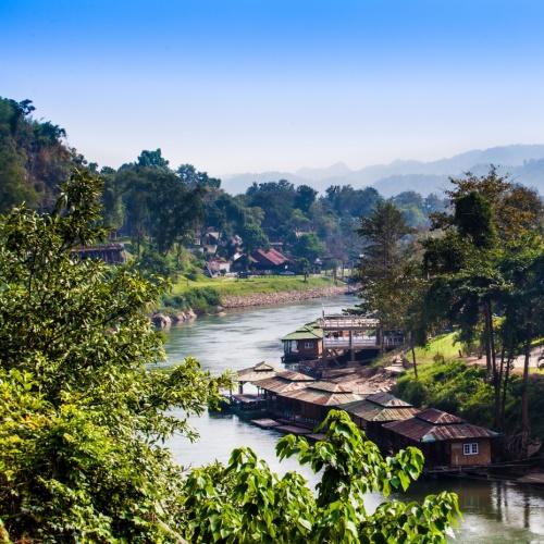 De groene omgeving van River Kwai