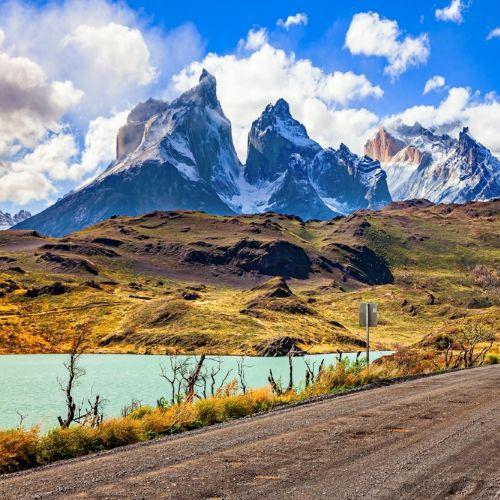 Berglandschap van Torres del Paine, Patagonië