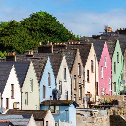 Cork gekleurde huizen 