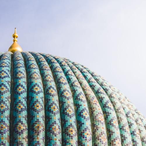 Mozaïek op het dak van Gur Emir Mausoleum