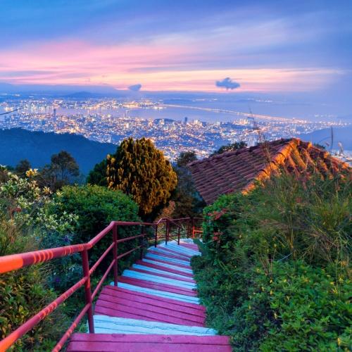 Uitzicht op Georgetown vanaf Penang Hill