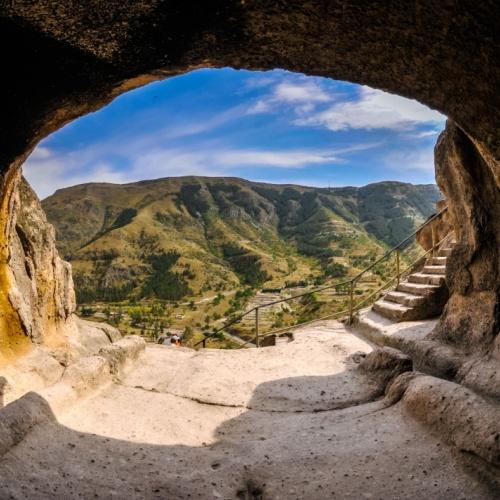Uitzicht vanuit de grotstad Vardzia