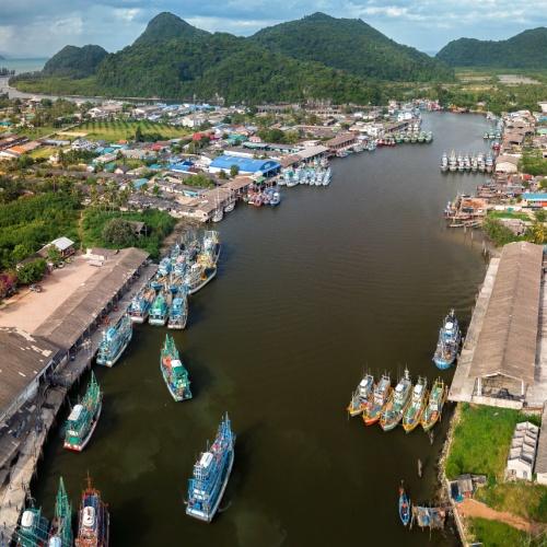 Vissersdorp in Khanom 