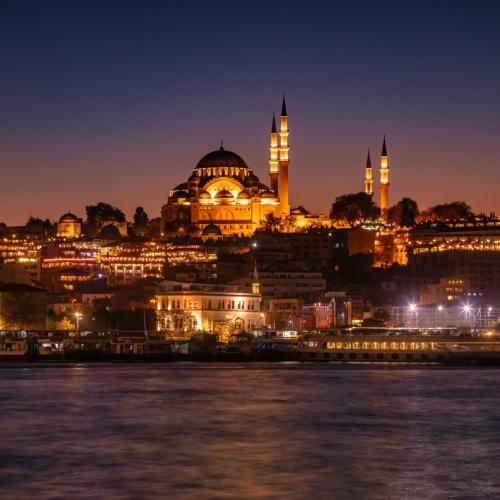 Avondsfeer van Istanbul