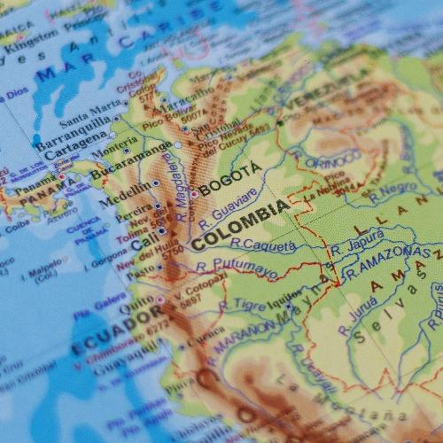Kaart van Colombia