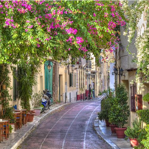 De historische wijk Plaka, Athene
