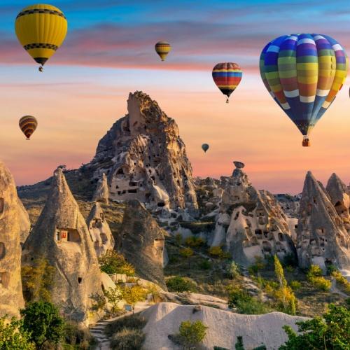 Luchtballonnen in Cappadocië