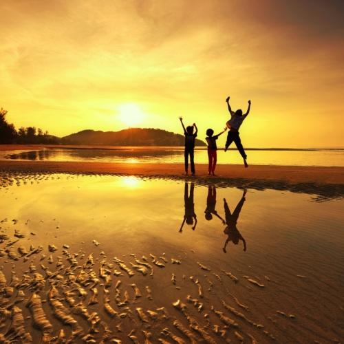 Cherating, zonsondergang