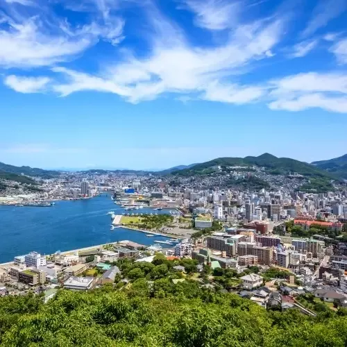 De oude havenstad Nagasaki