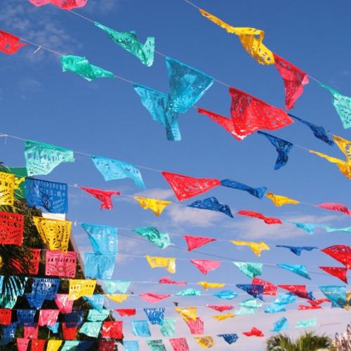 Vlaggetjes in Playa del Carmen