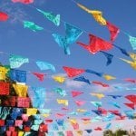 Vlaggetjes in Playa del Carmen