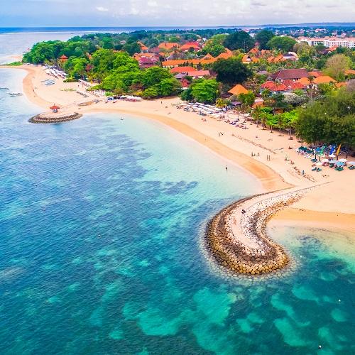 Overview kust van Sanur