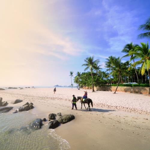 Paard op het strand van Hua Hin