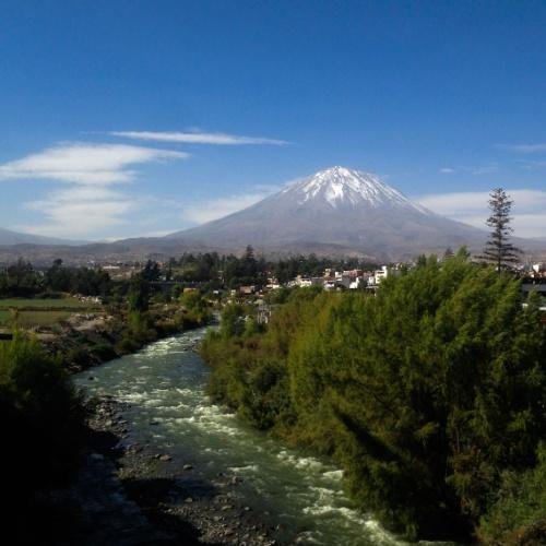 Chili rivier en Misti vulkaan