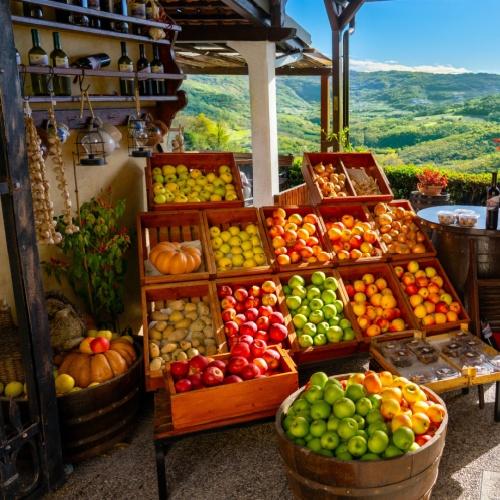 Kroatië, marktkraampjes