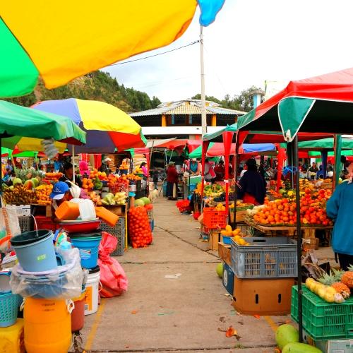 Guamote, markt