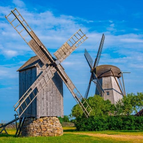 Authentieke windmolens in Saaremaa, Estland