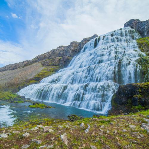 De prachtige Dynjandi-waterval