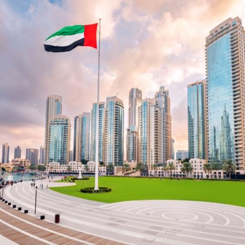 Vlag van de VAE in Dubai