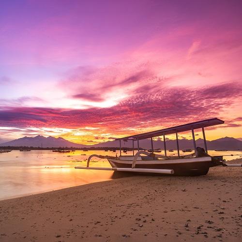 Zonsondergang, Gili eiland