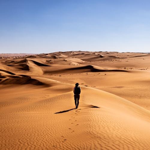 Zonsopkomst in Wahiba Sands