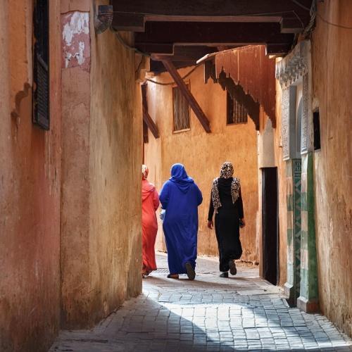 Locals op straat, Meknes