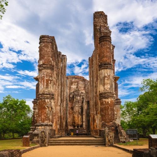 Oude ruïne in Polonnaruwa 