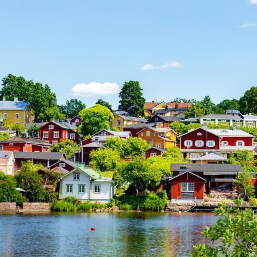 Het typisch Scandinavische plaatsje Porvoo