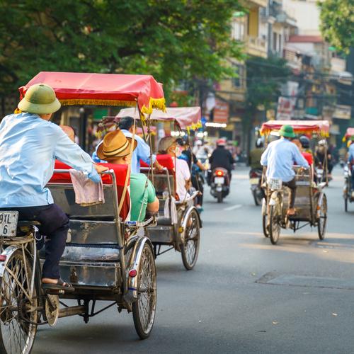 Tuk tuk's in Hanoi