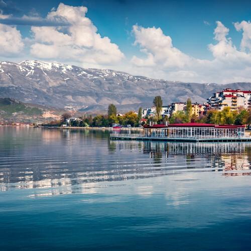 Meer van Ohrid, Pogradec, Albanië