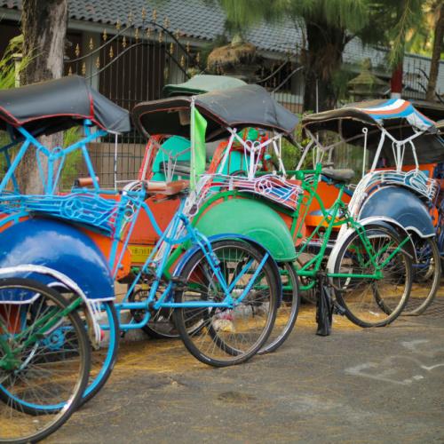 Becak fietstaxi's 