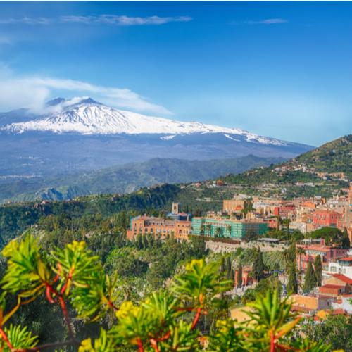 Uitzicht op de Etna