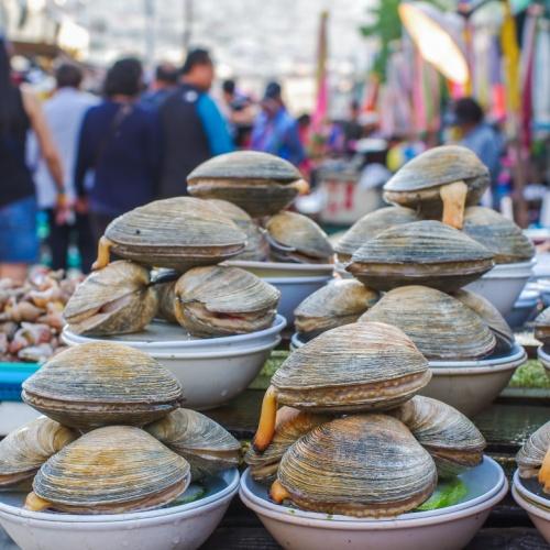 Lokale markt in Busan