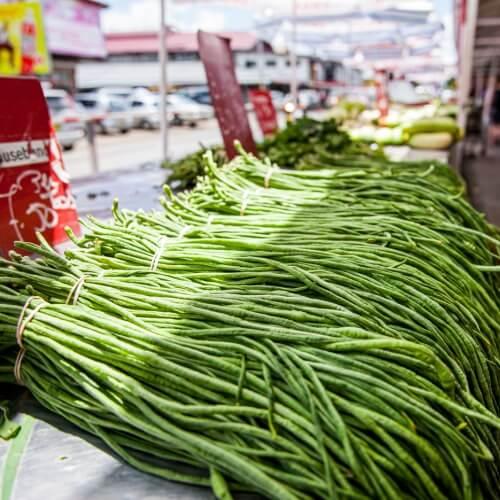 Catjang bonen, markt