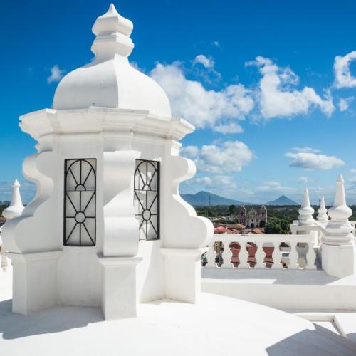 Uitzicht vanaf kathedraal Léon, Nicaragua