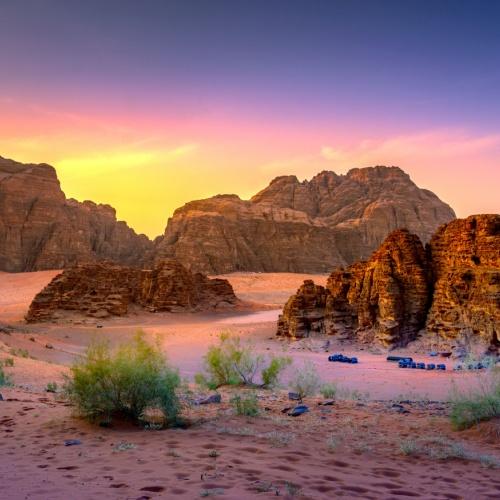 Zonsopkomst in Wadi Rum
