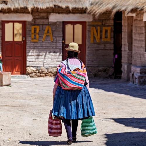 Lokale vrouw in Uyuni