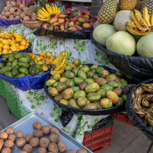 Fruit op de markt in El Salvador
