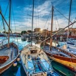 Boten in de haven van La Maddalena