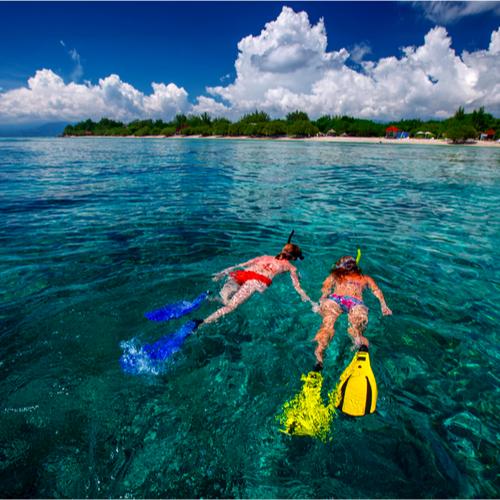 snorkelen, Gili eiland