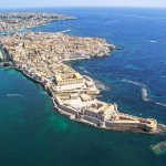 Siracusa en Ortigia bovenaanzicht